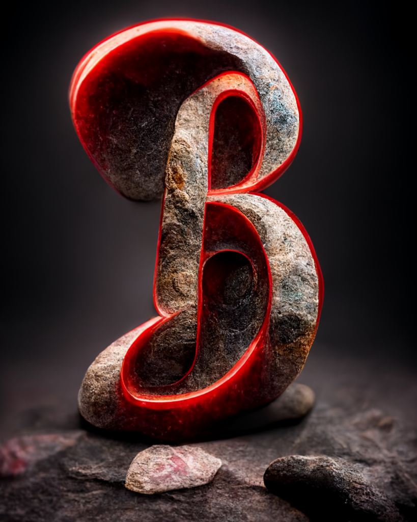 Sperimenting with Typography in Midjourney Letter B